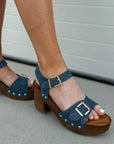 The Dakota Studded Denim Clog