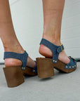 The Dakota Studded Denim Clog