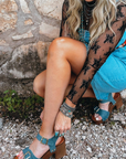 The Dakota Studded Denim Clog