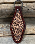 Two Tone Leather Key Chain