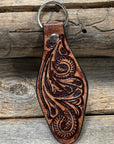 Distressed Leather Key Chain