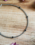 Sterling Silver Pearl & Black Onyx Necklace – 15”