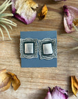Sterling Silver Square Stud Earrings – Artist Leander Tahe – USA Made (Duplicate)