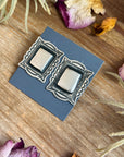 Sterling Silver Square Stud Earrings – Artist Leander Tahe – USA Made (Duplicate)