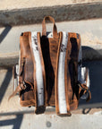 Conceal Case Cowhide Tooled Leather Backpack