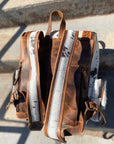 Conceal Case Cowhide Tooled Leather Backpack
