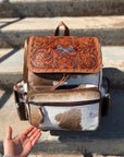 Conceal Case Cowhide Tooled Leather Backpack