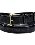ExionPro Glossy Leather Fancy Stitched Belt