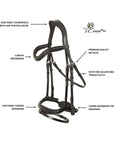 ExionPro 'Ursa' Anatomic Dressage Bridle With Reins