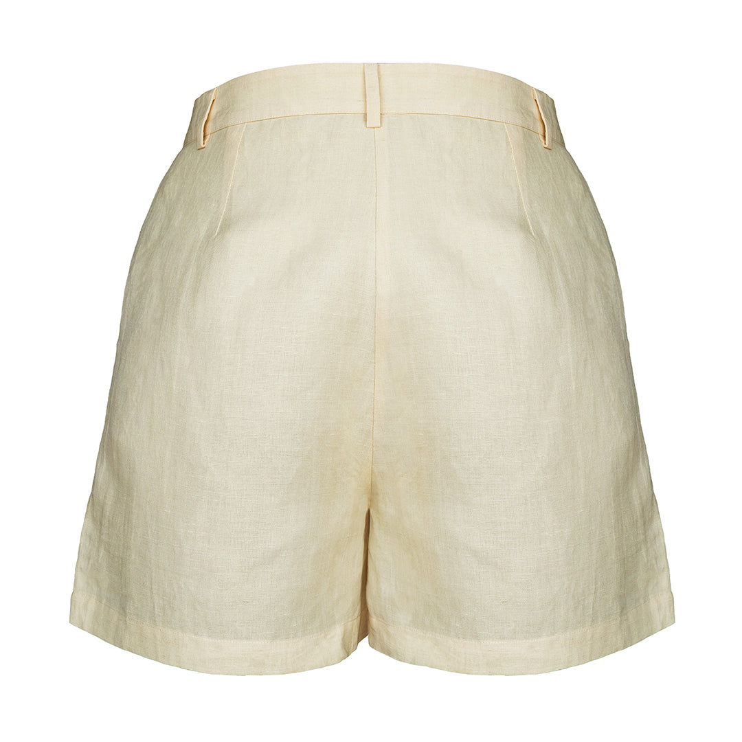 MASON'S DAUGHTER Jessica Short, Butter Yellow Linen