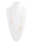 Precious White Pearl and Crystal Necklace