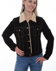 Faux Shearling Jean Jacket - L1019