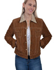 Faux Shearling Jean Jacket - L1019