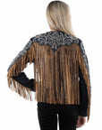 Emb Studded Fringe Jacket - L1073