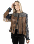 Emb Studded Fringe Jacket - L1073