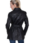 Belted Thigh Length Coat - L330