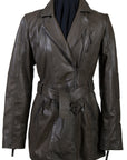 Belted Thigh Length Coat - L330