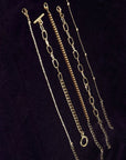 Gold Rhinestone Geometric 5-pcs Bracelet Set