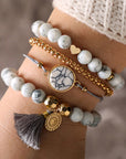 Gray Marble Bracelet Set