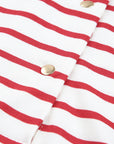 Emryn Striped Ruffled Buttoned Long Sleeve Top