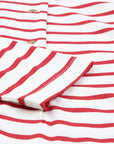 Emryn Striped Ruffled Buttoned Long Sleeve Top
