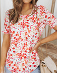 Inaya Ruffle Bubble Sleeve Blouse