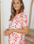Inaya Ruffle Bubble Sleeve Blouse