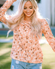 Whitney Floral Knit Long Sleeve Top