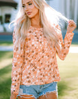 Whitney Floral Knit Long Sleeve Top