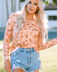Whitney Floral Knit Long Sleeve Top