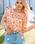 Whitney Floral Knit Long Sleeve Top