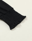 Dani Smocked 3/4 Sleeve Casual Loose Top