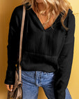 Emilia Lightweight Crinkle Pocketed Hoodie