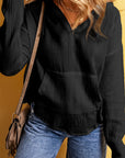 Emilia Lightweight Crinkle Pocketed Hoodie
