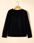 Tiffany Textured Thumbhole Sleeve Top