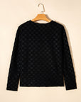 Tiffany Textured Thumbhole Sleeve Top