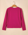 Tiffany Textured Thumbhole Sleeve Top