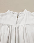 Dayana Ruffled Flutter Sleeve Pleated Blouse