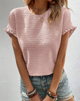 Miley Ruffled Short Sleeve Blouse