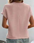 Miley Ruffled Short Sleeve Blouse
