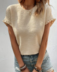 Miley Ruffled Short Sleeve Blouse