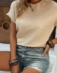 Miley Ruffled Short Sleeve Blouse