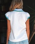 Candace Ruffled Sleeve Collared Blouse