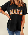 Sunny Flower MAMA Letter Graphic Tee