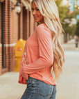 Emery Floral Patchwork V Neck Long Sleeve Top