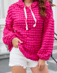 Brynn Bubble Textured Waffle Hoodie