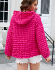 Brynn Bubble Textured Waffle Hoodie