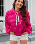 Brynn Bubble Textured Waffle Hoodie