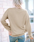 Harlow Leopard Splicing Drop Shoulder Zipped Sweatshirt
