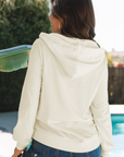 Daisy Striped Patchwork Zipper Hoodie